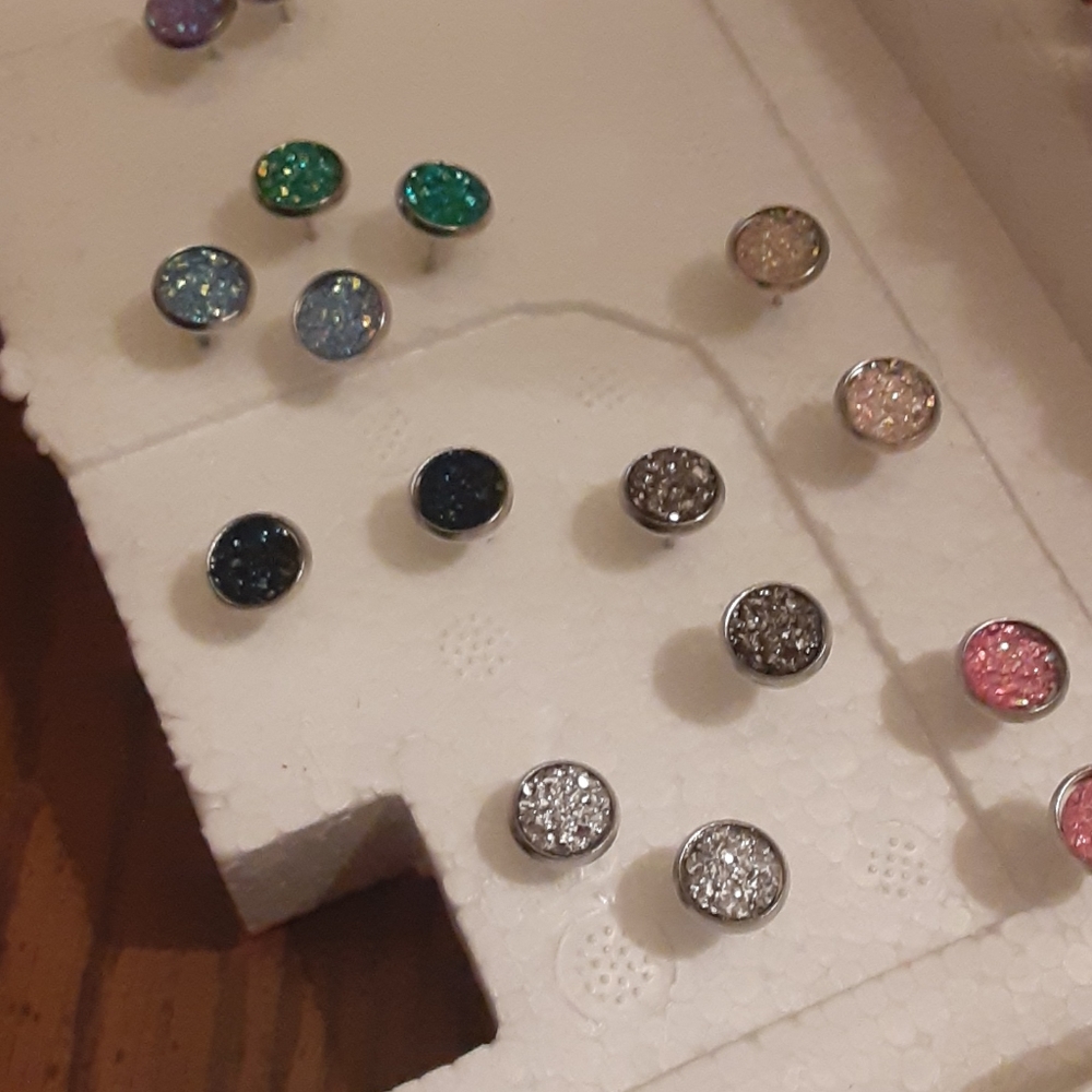 Druzy stud earrings